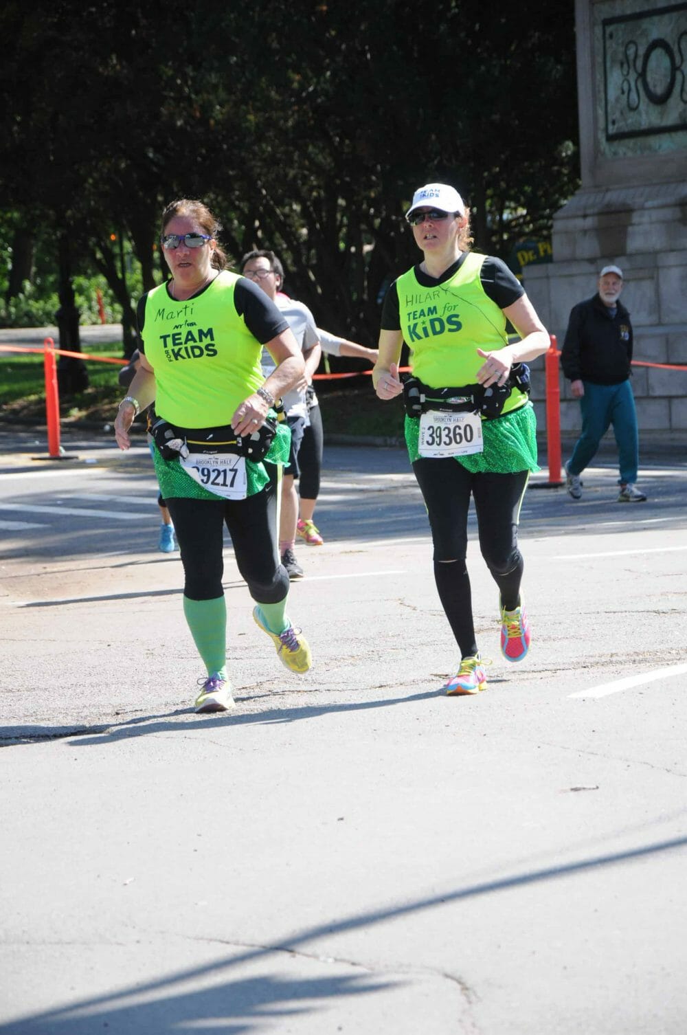 Marti and Hilary running the Brooklyn Half