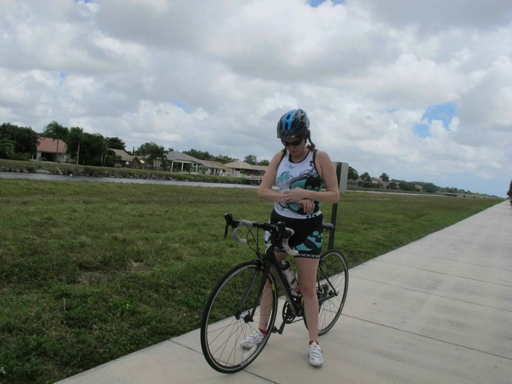 Hilary Riding Her Bike