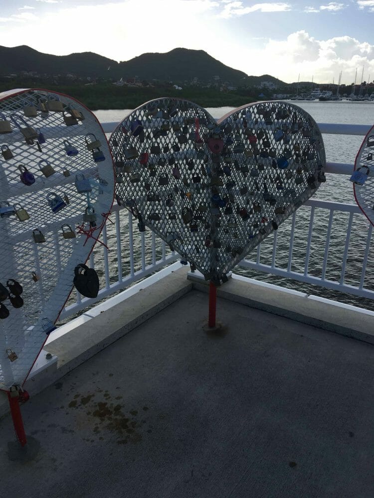 Love locks in St. Maartan