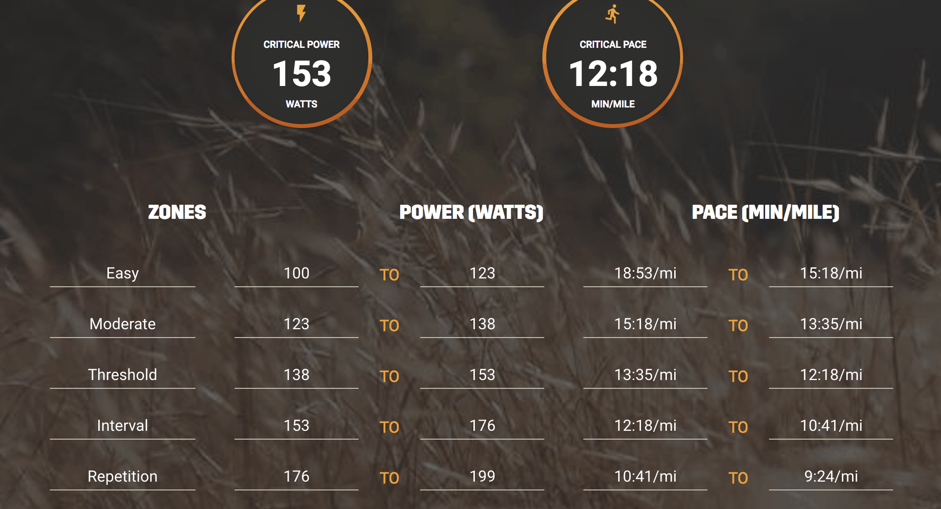 Stryd Power Meter data