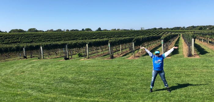 After the Hamptons Half Marathon at a winery