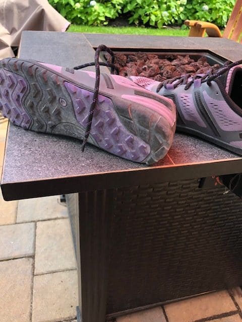 Mesa Trail Shoes on the outdoor fire pit