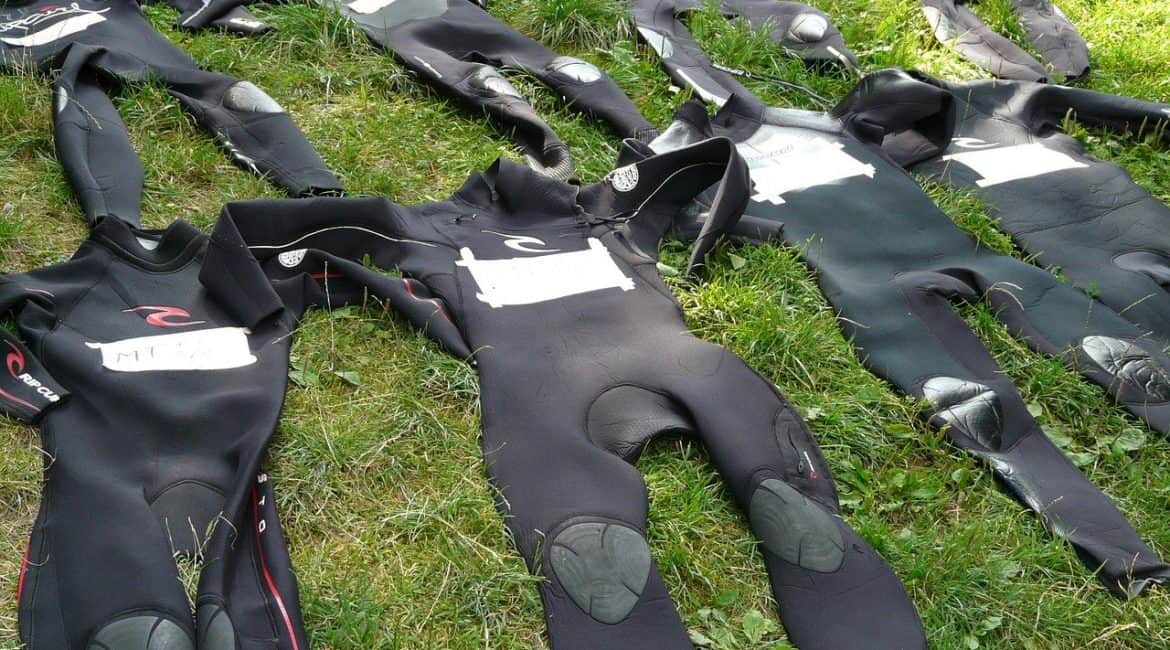 Lots of wet wetsuits