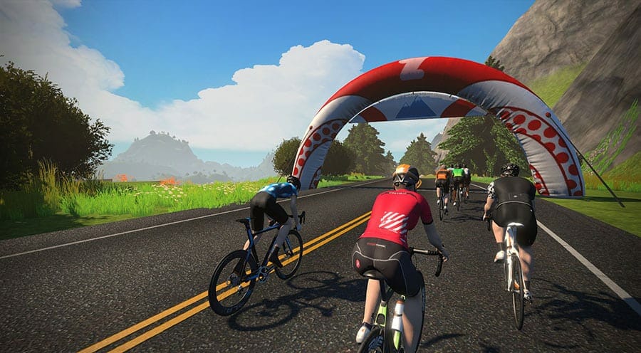 Zwift cycling