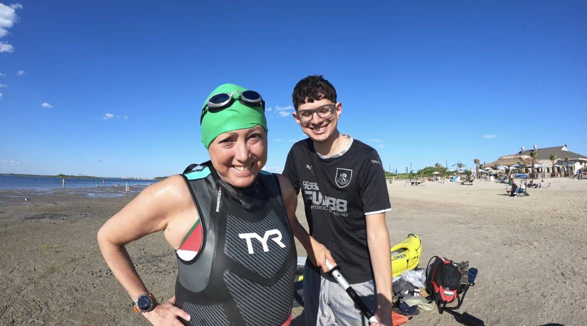 Hilary and Derek with the kayak