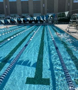 outdoor pool at Lifetime Fitness