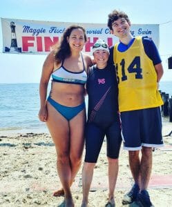 katie, Derek and me at the finish line