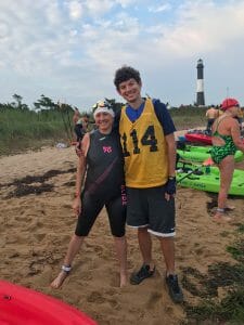 Hilary and Derek by the lighthouse