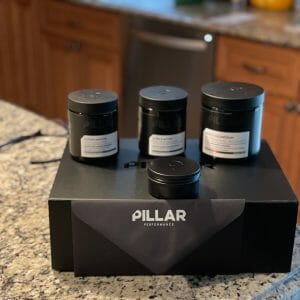 Pillar sitting on box