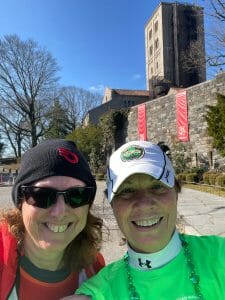 Joanne and me standing in front of Ft Totten