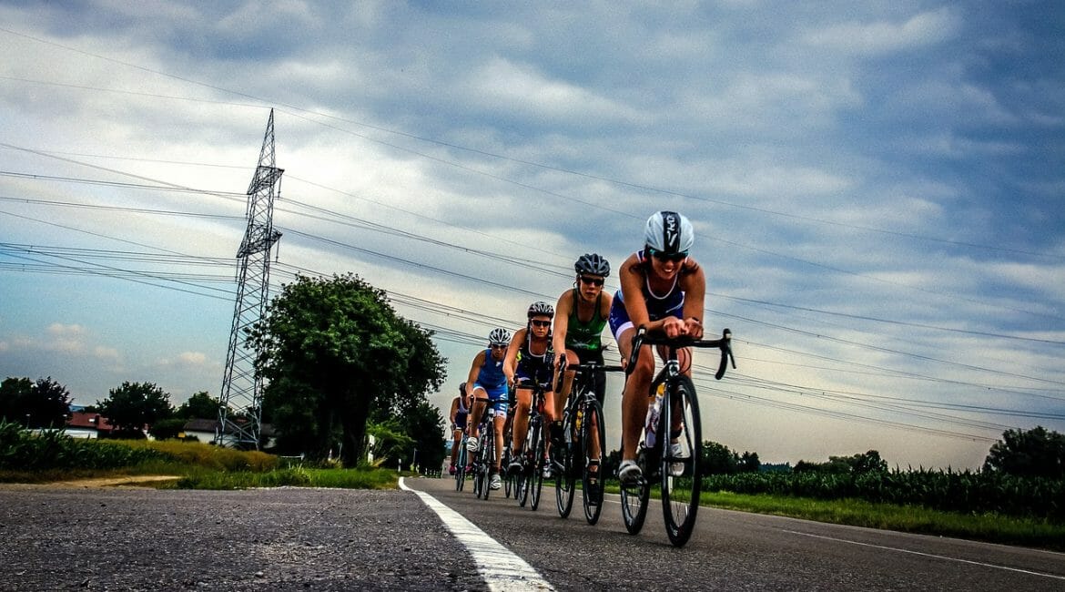 triathlon in peleton