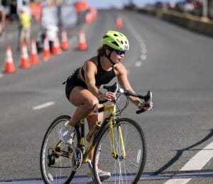 Cyclist at the Chicago Triathlon