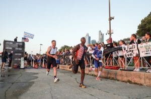 Running in at the Chicago Triathlon