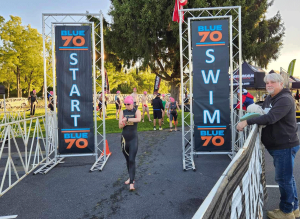 Entering swim start