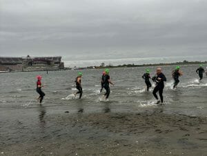 Swim start at Ironman NY