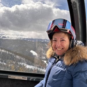 Hilary Topper in Keystone on the Gondola