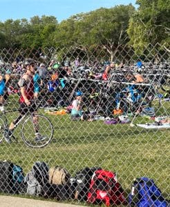 Hilary Topper in Transition at the St. Anthony's Tri 