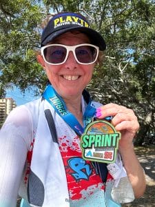 Hilary with her medal