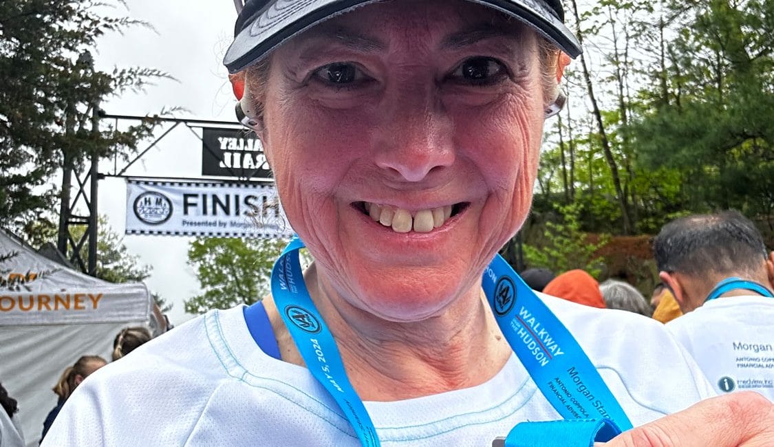 Hilary Topper with her medal